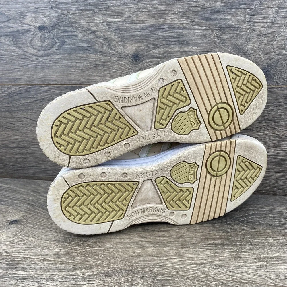 K-Swiss Gstaad Low Top Leather Tennis Sneakers Shoes Women's‎ Size 8 Beige White